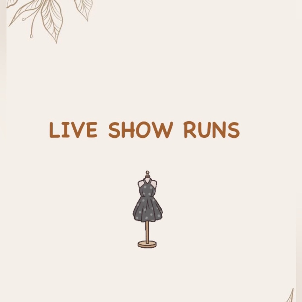 Unlisted live show items as described during show no returns or cancellation.